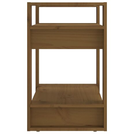 Boekenkast/kamerscherm 60x35x57 cm massief hout honingbruin 4