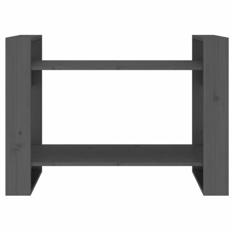Boekenkast/kamerscherm 80x35x56,5 cm massief grenenhout grijs 5