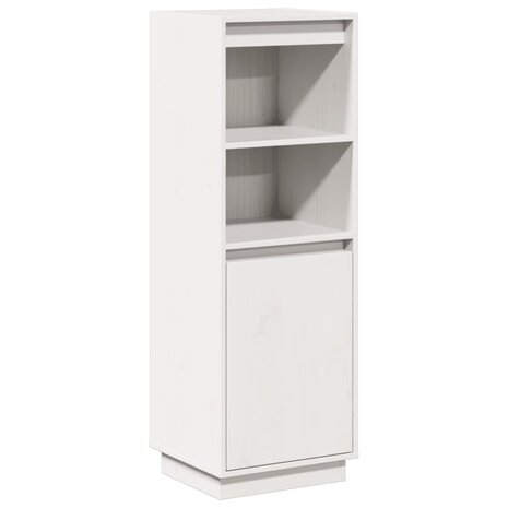 Hoge kast 37x34x110 cm massief grenenhout wit 2