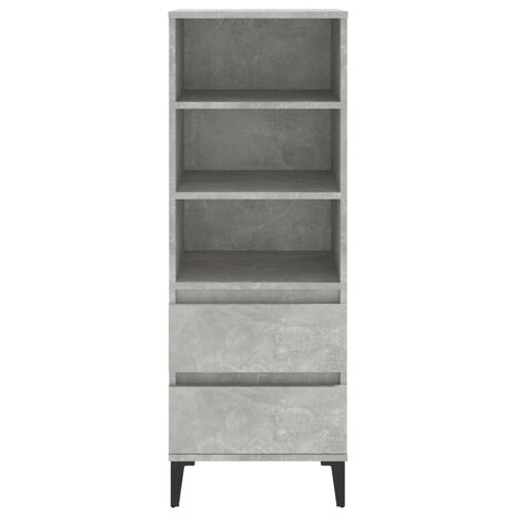 Hoge kast 40x36x110 cm bewerkt hout betongrijs 3
