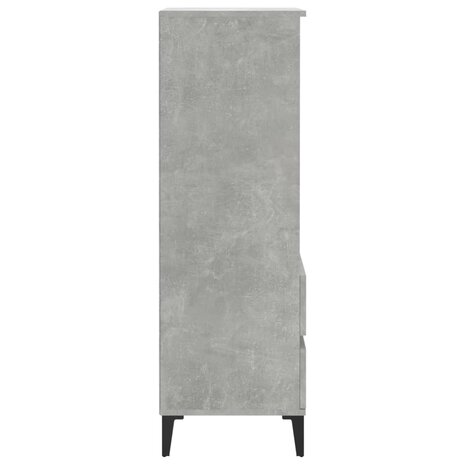 Hoge kast 40x36x110 cm bewerkt hout betongrijs 5