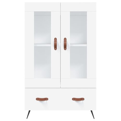 Hoge kast 69,5x31x115 cm bewerkt hout wit 6