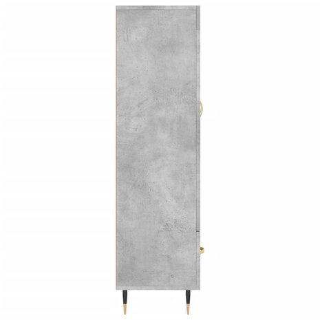 Hoge kast 69,5x31x115 cm bewerkt hout betongrijs 7