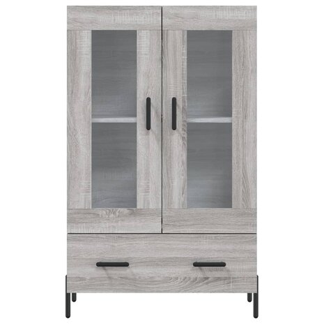 Hoge kast 69,5x31x115 cm bewerkt hout grijs sonoma eikenkleurig 6