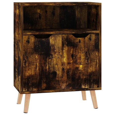 Dressoir 60x30x72 cm bewerkt hout gerookt eikenkleurig 2