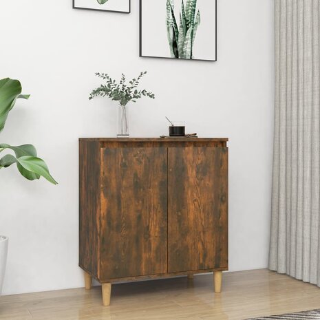 Dressoir 60x35x70 cm bewerkt hout gerookt eikenkleurig 1