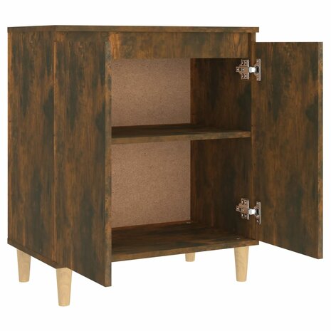 Dressoir 60x35x70 cm bewerkt hout gerookt eikenkleurig 5