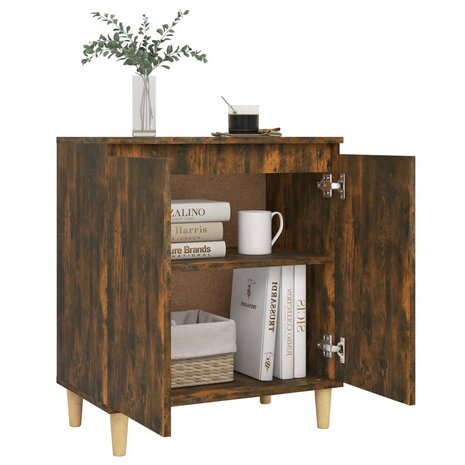 Dressoir 60x35x70 cm bewerkt hout gerookt eikenkleurig 6