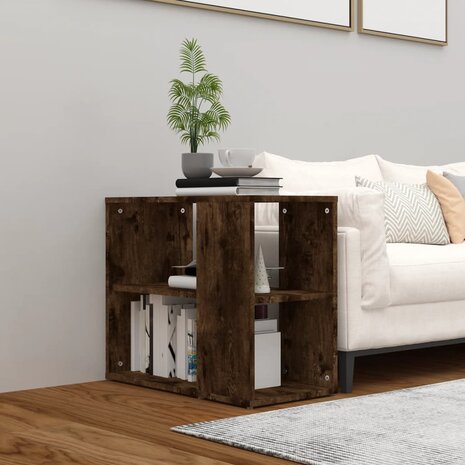 Bijzetkast 60x30x50 cm bewerkt hout gerookt eikenkleurig 1