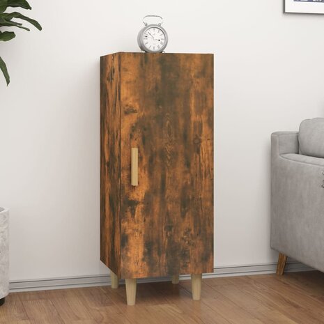 Dressoir 34,5x34x90 cm bewerkt hout gerookt eikenkleurig 1