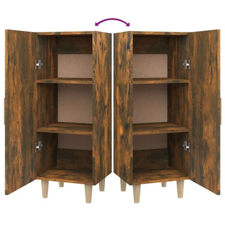 Dressoir 34,5x34x90 cm bewerkt hout gerookt eikenkleurig 9