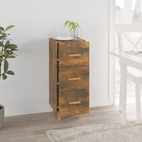 Dressoir 34,5x34x90 cm bewerkt hout gerookt eiken 3