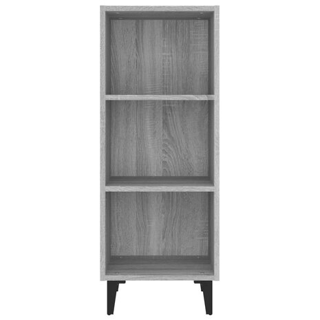 Dressoir 34,5x32,5x90 cm bewerkt hout grijs sonoma eikenkleurig 5