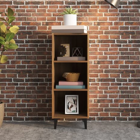 Dressoir 34,5x32,5x90 cm bewerkt hout bruin eikenkleur 3