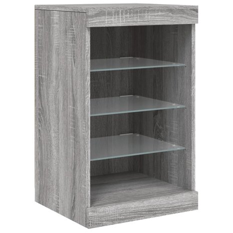 Dressoir met LED-verlichting 41x37x67 cm grijs sonoma eiken 3