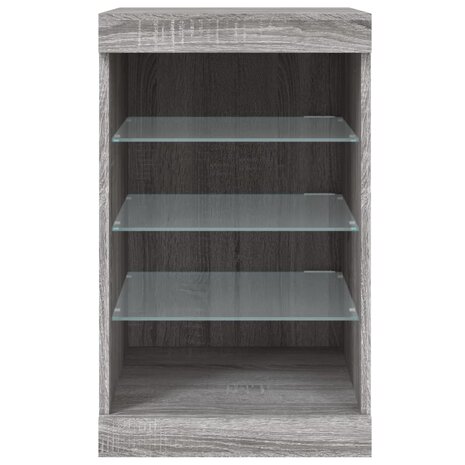 Dressoir met LED-verlichting 41x37x67 cm grijs sonoma eiken 6
