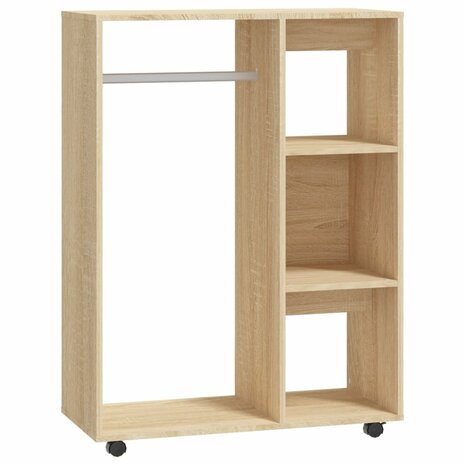 Kledingkast 80x40x110 cm bewerkt hout sonoma eikenkleurig 2