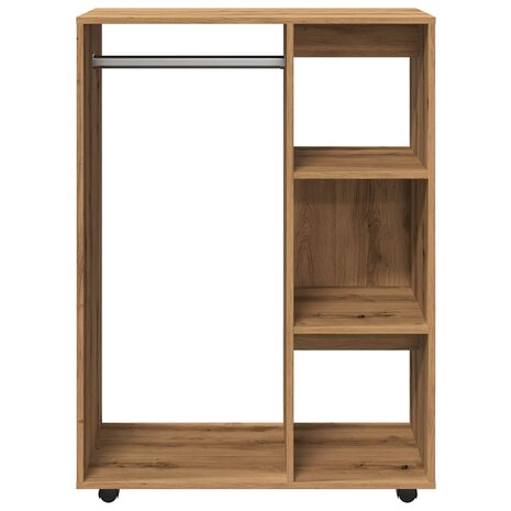 Kledingkast 80x40x110 cm bewerkt hout artisanaal eikenkleur 5