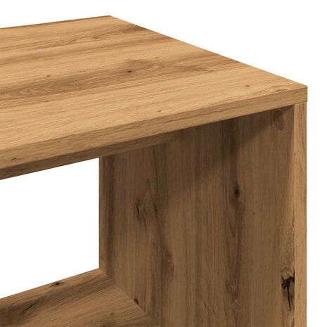 Kledingkast 80x40x110 cm bewerkt hout artisanaal eikenkleur 8