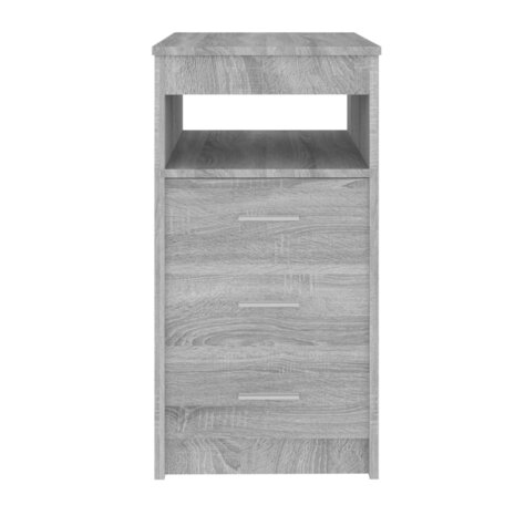 Ladekast 40x50x76 cm bewerkt hout grijs sonoma eikenkleurig 5