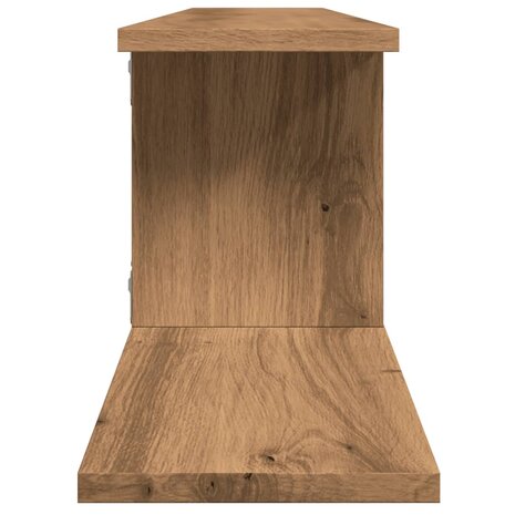 Tv-wandschap 125x18x23 cm bewerkt hout artisanaal eikenkleurig 5