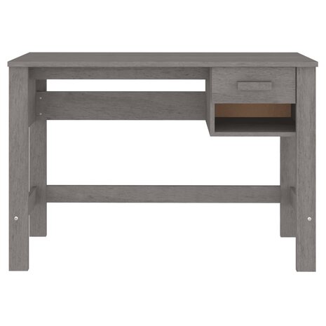 Bureau HAMAR 110x40x75 cm massief grenenhout lichtgrijs 5