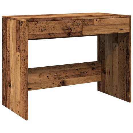 Bureau 101x50x76,5 cm bewerkt hout oud houtkleurig 2