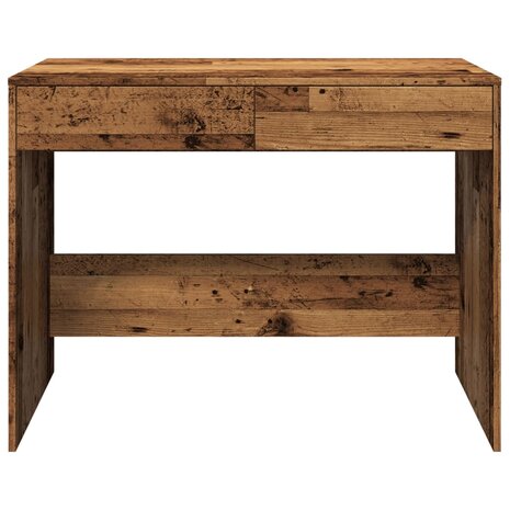 Bureau 101x50x76,5 cm bewerkt hout oud houtkleurig 5