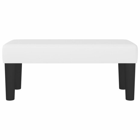 Bankje 70x30x30 cm kunstleer wit 3