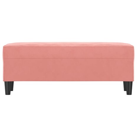 Bankje 100x35x41 cm fluweel roze 3