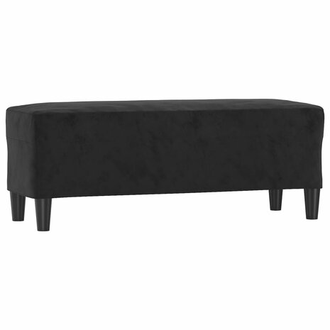 Bankje 100x35x41 cm fluweel zwart 2