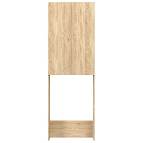 Wasmachinekast 64x25,5x190 cm sonoma eikenkleurig 3
