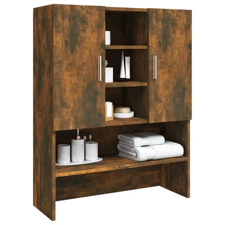 Wasmachinekast 70,5x25,5x90 cm gerookt eikenkleurig 5