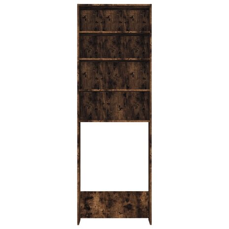 Wasmachinekast 64x24x190 cm gerookt eikenkleurig 6