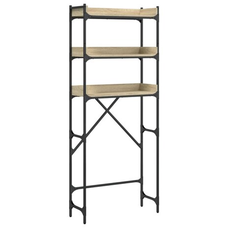 Wasmachinekast 67x25x163 cm bewerkt hout sonoma eikenkleurig 2