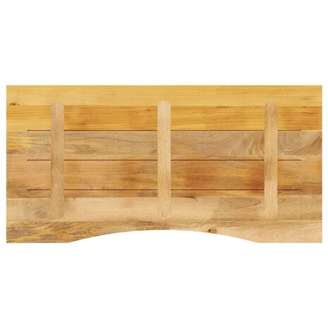 Bureaublad met ronding 110x50x2,5 cm massief ruw mangohout 5
