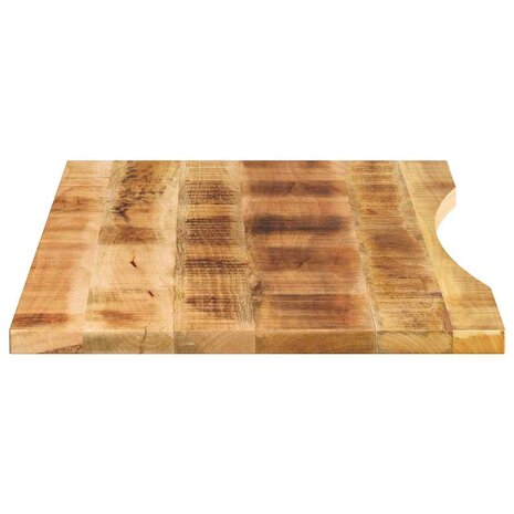 Bureaublad met ronding 120x50x2,5 cm massief ruw mangohout 4