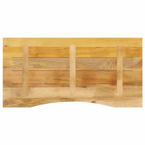 Bureaublad met ronding 120x50x2,5 cm massief ruw mangohout 5