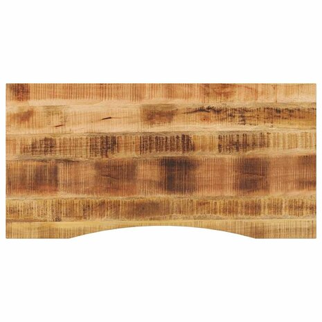 Bureaublad met ronding 140x50x2,5 cm massief ruw mangohout 1