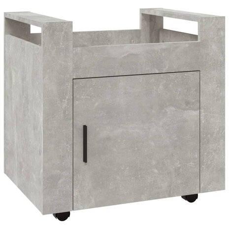 Bureaukastje 60x45x60 cm bewerkt hout betongrijs 2