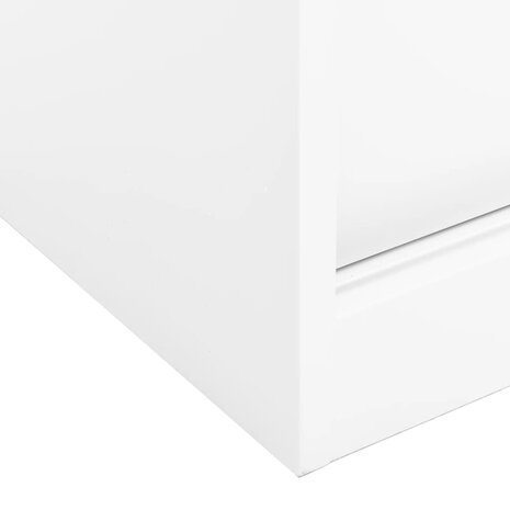 Kantoorkast met schuifdeuren 90x40x90 cm staal wit 6