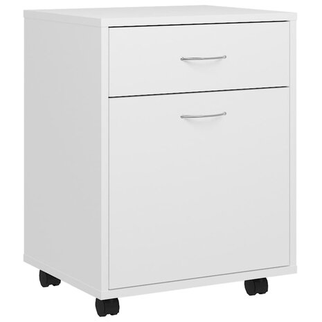 Rolkast 45x38x54 cm bewerkt hout wit 2