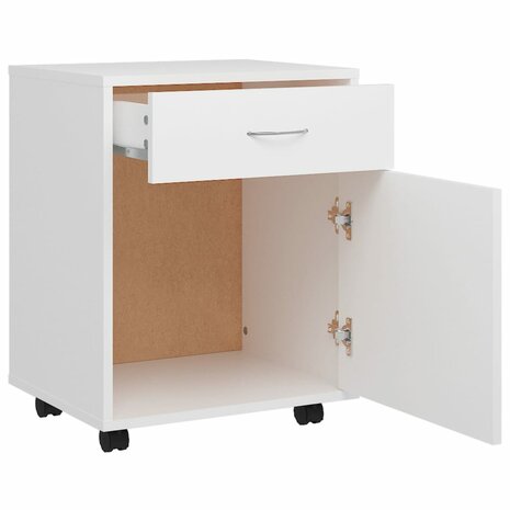 Rolkast 45x38x54 cm bewerkt hout wit 6