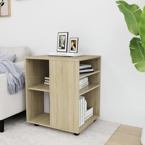 Rolkast 60x53x72 cm bewerkt hout sonoma eikenkleurig 1