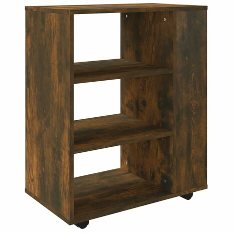Rolkast 60x35x75 cm bewerkt hout gerookt eikenkleurig 2