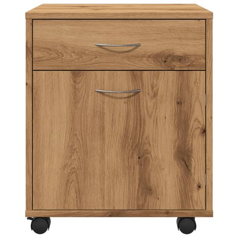Rolkast 45x38x54 cm bewerkt hout artisanaal eikenkleur 5