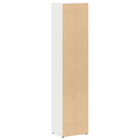 Cd-kasten 2 st 21x16x93,5 bewerkt hout wit 7