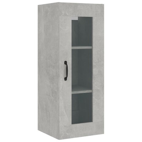 Wandkast 34,5x34x90 cm betongrijs 2