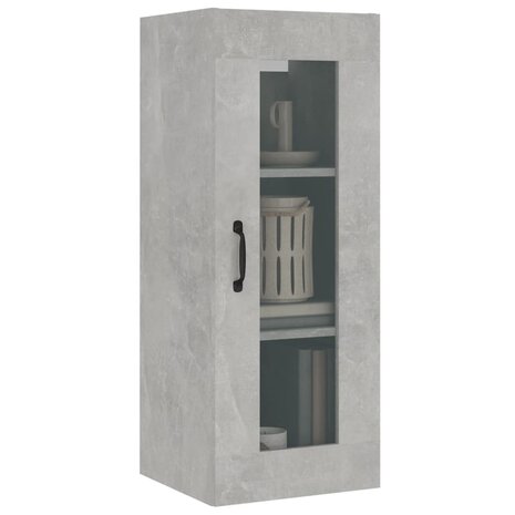 Wandkast 34,5x34x90 cm betongrijs 5