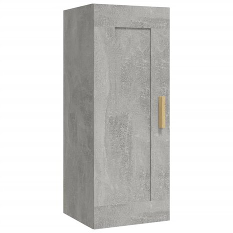 Wandkast 35x34x90 cm bewerkt hout betongrijs 2